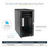 StarTech.com 22U 36in Knock-Down Server Rack Cabinet with Caster - Store your servers - network and telecommunications equipment securely in this 22U solid steel rack - Compatible with standardized rack-mountable equipment such as servers and KVM swi
