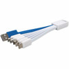 AddOn 4in USB 2.0 (A) Male to 30-Pin, Lightning, Micro-USB and Mini-USB 2.0 (B) Male Multicolored 5-in-1 Charger - 100% compatible and guaranteed to work