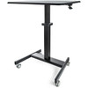 StarTech.com Mobile Standing Desk - Portable Sit-Stand Ergonomic Height Adjustable Cart on Wheels - Rolling Computer/Laptop Workstation - Sit-stand cart is easily movable; Stable base w/ lockable front wheels - Mobile standing desk with large 24x31.5
