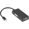 SIIG Mini DisplayPort to 4K HDMI/DVI/VGA 3-in-1 Adapter - 5.91" DVI-D/HDMI/Mini DisplayPort/VGA A/V Cable for Projector, Monitor, Notebook - First End: 1 x 20-pin Mini DisplayPort Digital Audio/Video - Male - Second End: 1 x 19-pin HDMI Digital Audio