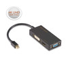 SIIG Mini DisplayPort to 4K HDMI/DVI/VGA 3-in-1 Adapter - 5.91" DVI-D/HDMI/Mini DisplayPort/VGA A/V Cable for Projector, Monitor, Notebook - First End: 1 x 20-pin Mini DisplayPort Digital Audio/Video - Male - Second End: 1 x 19-pin HDMI Digital Audio