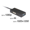 SIIG Mini DisplayPort to 4K HDMI/DVI/VGA 3-in-1 Adapter - 5.91" DVI-D/HDMI/Mini DisplayPort/VGA A/V Cable for Projector, Monitor, Notebook - First End: 1 x 20-pin Mini DisplayPort Digital Audio/Video - Male - Second End: 1 x 19-pin HDMI Digital Audio