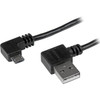 StarTech.com 2m 6 ft Micro-USB Cable with Right-Angled Connectors - M/M - USB A to Micro B Cable - Charge and sync your Micro-USB device from a hard to reach USB-port - 6ft USB A to Micro B Cable - 2m Right Angle Micro USB Cable - 6' Right Angle USB 