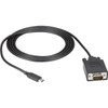 Black Box USB-C to VGA Adapter Cable, 1080p HD, 6ft - 6 ft USB-C/VGA Video Cable for Video Device, Notebook, Tablet, Smartphone, Monitor, Projector - First End: 1 x USB Type C - Male - Second End: 1 x 15-pin HD-15 - Male - Supports up to 1920 x 1200