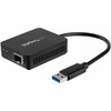 StarTech.com USB 3.0 to Fiber Optic Converter - USB to Open SFP Adapter - Gigabit Network Adapter Multi Mode(MMF)/Single Mode Fiber(SMF) - USB 3.0 to Fiber Optic Converter - USB to SFP Adapter - Gigabit Network Adapter for USB-A computers - 1 GbE Rea