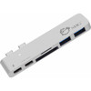 SIIG Thunderbolt 3 USB-C Hub with Card Reader & PD Adapter - Silver - SD, SDHC, SDXC, microSD, TransFlash, MultiMediaCard (MMC), microSDHC, microSDXC - USB Type CExternal