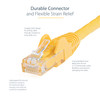 StarTech.com 30ft CAT6 Ethernet Cable - Yellow Snagless Gigabit - 100W PoE UTP 650MHz Category 6 Patch Cord UL Certified Wiring/TIA - 30ft Yellow CAT6 Ethernet cable delivers Multi Gigabit 1/2.5/5Gbps & 10Gbps up to 160ft - 650MHz - Fluke tested to A