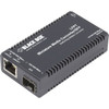 Black Box Multipower Miniature Transceiver/Media Converter - Network (RJ-45) - Multi-mode, Single-mode - Gigabit Ethernet - 10/100/1000Base-TX, 1000Base-X - 1 x Expansion Slots - SFP - 1 x SFP Slots - Power Supply - Rack-mountable - TAA Compliant