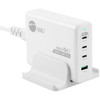 SIIG 240W GaN PD 3.1 Charger - 3C1A - Portable USB Type-C Charger - Maximum 240W output totally - USB C1 up to 140W / USB C2/C3 up to 100W / USB-A up to 30W - Powerfull 4-Port high-power charger with three USB-C Ports/Compatible with PD 3.1 or PD 3.0