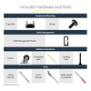 StarTech.com 4-Post 18U Mobile Open Frame Server Rack, 19" Network Rack with Casters, Rolling Rack for Computer/AV/Data/IT Equipment - 4-Post 8U open frame server rack for Data/IT equipment - 22-40in (56-101cm) Mounting Depth; 18in (46cm) Height, 120