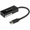 StarTech.com USB 3.0 to Gigabit Ethernet Adapter NIC w/ USB Port - Black - Add a Gigabit Ethernet port and a USB 3.0 pass-through port to your laptop through a single USB 3.0 port - USB 3.0 to Gigabit Ethernet Adapter w/ USB Port (Black) - An ideal l