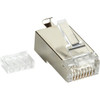 Black Box CAT6 Modular Plug Shielded RJ45 50-Pack - 50 Pack - 1 x 8-pin RJ-45 Network Male - Transparent - TAA Compliant