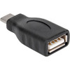 Rocstor Premium USB-C to USB-A Converter M/F - USB 2.0 - USB Type C to Adapter Converter - For use of USB C devices such as Macbook Pro, MacBook, Chromebook, and other USB-C devices - 1 Pack - 1 x USB Type C Male - 1 x USB Type A Female - Black - 1 P