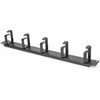 Rocstor 1U 19in Metal Rackmount Cable Management Panel - Cable Management Panel - Black - 1 - 2.70" Length - 1U Rack Height - 19" Panel Width - Cold Rolled Steel