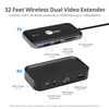 SIIG Wireless USB-C Video Hub Extender 1080p - 32Ft - Transmit HDMI Video Signal From a USB-C Enabled Computer - Extend multiple connection ports (such as HDMI/VGA/USB 3.1/SD/ Micro SD) to your USB-C computer with DisplayPort Alt-mode or Thunderbolt 