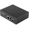 StarTech.com Industrial Fiber to Ethernet Media Converter - 1Gbps SFP to RJ45/CAT6 - SM/MM Fiber to Copper Gigabit Network IP-30 12V Input - Fiber to Ethernet Media Converter extends networks & converts optical fiber to RJ45 Copper/CAT6 - Industrial 