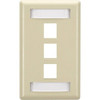 Black Box GigaStation2 3 Socket Network Faceplate - 3 x Socket(s) - Ivory