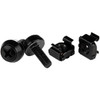 StarTech.com M5 x 12mm - Screws and Cage Nuts - 100 Pack, Black - M5 Mounting Screws & Cage Nuts for Server Rack & Cabinet - These high-quality M5 x 12mm screws and cage nuts make it easy to mount equipment in your server rack or cabinet - M5 Rack Sc