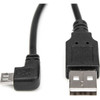 Rocstor Premium 3ft Micro USB Cable - A to Right Angled Micro B - USB Type A Male - Micro USB Type B Male - 1ft - Black USB Cable - 3 ft USB Data Transfer Cable for Digital Camera, Smartphone, PDA, Tablet PC, GPS - First End: USB Type A - Male - Seco
