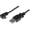 StarTech.com 2m 6 ft Right Angle Micro-USB Charge and Sync Cable M/M - USB 2.0 A to Micro USB - 24 AWG - Charge power-hungry mobile devices with this 24AWG Micro-USB cable - 2m Right Angle Micro USB Cable M/M - 6 ft Angled Micro USB Cable - USB Charg