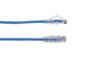 Black Box Slim-Net Cat.6a UTP Patch Network Cable - 20 ft Category 6a Network Cable for Patch Panel, Wallplate, Network Device - First End: 1 x RJ-45 Network - Male - Second End: 1 x RJ-45 Network - Male - 10 Gbit/s - Patch Cable - Gold Plated Contac