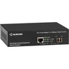 Black Box 10/100/1000B-T PoE PSE To 1000B-X Media Converter - Network (RJ-45) - 1x PoE (RJ-45) Ports - 1 x LC Ports - DuplexLC Port - Multi-mode - 850 nm Fiber - Gigabit Ethernet - 10/100/1000Base-T, 1000Base-SX - 1804.46 ft - AC - Wall Mountable