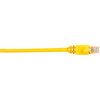 Black Box Connect Cat.5e UTP Patch Network Cable - 7 ft Category 5e Network Cable for Network Device - First End: 1 x RJ-45 Network - Male - Second End: 1 x RJ-45 Network - Male - 1 Gbit/s - Patch Cable - Gold Plated Contact - CM - 26 AWG - Yellow