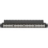 Black Box CAT5e Feed-Through Patch Panel - 1U, Shielded, 48-Port - 48 x RJ-45 - 48 Port(s) - 48 x RJ-45 - 1U High - Rack-mountable - TAA Compliant