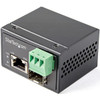 StarTech.com PoE+ Industrial Fiber to Ethernet Media Converter 30W - SFP to RJ45 - SM/MM Fiber to Gigabit Copper Mini Size IP-30 - Fiber to Ethernet media converter extends networks & converts fiber to copper - PSE source for 30W power to IEEE 802.3a