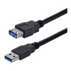 StarTech.com 1m Black SuperSpeed USB 3.0 (5Gbps) Extension Cable A to A - M/F - Extend your SuperSpeed USB 3.0 cable by up to an additional meter - 1m usb 3.0 extension cable - USB 3.2 Gen 1 (5Gbps) male to female cable - usb 3.0 extension cord - usb