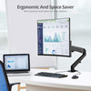SIIG Single Gas Spring C-Clamp Monitor Desk Mount - 17" to 27" - Full Motion Articulating Monitor Arm - 75 x 75 / 100 x 100 VESA Standard - Weight up to 14.3 lbs - Ergonomic and space saver - Flexiable & Free Adjustment - Integrated Cable Management 