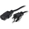 StarTech.com 10ft (3m) Computer Power Cord, NEMA 5-15P to C13, 10A 125V, 18AWG, 10 Pack, Replacement PC Power Cord, TV/Monitor Power Cable - 10ft (3m) 18AWG flexible computer power cord w/ NEMA 5-15P and IEC 60320 C13 connectors; Rated for 125V 10A; 
