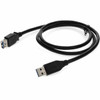AddOn 1m USB 3.0 (A) Male to Female Black Cable - 3.28 ft USB Data Transfer Cable for Notebook, PC, Printer, Scanner, USB Hub, USB Charger - First End: 1 x USB 3.0 Type A - Male - Second End: 1 x USB 3.0 Type A - Female - Extension Cable - Black - 1