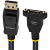 StarTech.com 3ft (1m) Panel Mount DisplayPort Cable, 4K x 2K Video, DisplayPort 1.2 Extension Cable Male to Female, DP Extender Cord - 3ft Panel mount DisplayPort cable (male to female); 4K x 2K video (3840x2400p 60Hz); DP 1.2/21.6 Gbps/HBR2/8Ch Audi