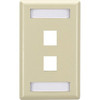 Black Box GigaStation2 2 Socket Network Faceplate - 2 x Socket(s) - Ivory
