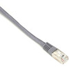 Black Box CAT6 250-MHz Stranded Patch Cable Slim Molded Boot - S/FTP, CM PVC, Gray, 10FT - 10 ft Category 6 Network Cable for Network Device - First End: 1 x RJ-45 Network - Male - Second End: 1 x RJ-45 Network - Male - 1 Gbit/s - Patch Cable - Shiel