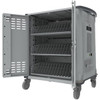 Rocstor Volt® C42 Charging Cart with Intelligent Power Charging - Up to 42 Device Intelligent Power Charging Cart for Notebooks, Chromebook®, MacBook®, and Macbook® Pro- 3 Slide-out shelves - Push Handle - 4 Heavy Duty 5" Casters - Steel Construction