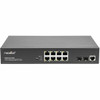 Rocstor SolidConnect SCM8 8-Port PoE+ Gigabit Managed Switch with 2 SFP Ports (Y10S009-B1) - 8 Ports - Manageable - Gigabit Ethernet - 10/100/1000Base-T, 1000Base-X - TAA Compliant - 2 Layer Supported - Modular - 2 SFP Slots - 120 W PoE Budget - Twis