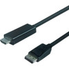 VisionTek DisplayPort to HDMI 2M Active Cable (M/M) - DisplayPort to HDMI Active Cable - DP to HDMI Cable 2 Meter 6.6 Ft Male to Female UHD 4K (3840x2160) 60 Hz