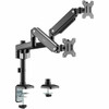 Rocstor ErgoReach Mounting Arm for LED Display, LCD Display, Monitor - Matt Black - Landscape/Portrait - 2 Display(s) Supported - 27" Screen Support - 44 lb Load Capacity - 75 x 75, 100 x 100 - VESA Mount Compatible