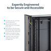 StarTech.com 4-Post 42U Server Rack Cabinet, 19" Data Rack Cabinet for Computer / IT Equipment mount, Rack Server Cabinet with Casters - 4-Post 42U server rack enclosure w/ adjustable mounting depth - 2000lb (900kg) weight capacity - Network cabinet 