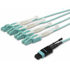StarTech.com 2m (6ft) MTP(F)/PC to 4x LC/PC Duplex Breakout OM3 Multimode Fiber Optic Cable, OFNP, 40G, 8F Type-A - 2m (6.6ft) MTP(F)/PC to 4x LC/PC Duplex Breakout OM3 Multimode Fiber Optic Cable; OFNP Plenum; 8F Type-A; 50/125µm Core; Bandwidth: 20