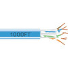 Black Box GigaTrue Cat.6a UTP Network Cable - 1000 ft Category 6a Network Cable for Server, Switch, Patch Panel, Wallplate, Network Device - First End: Bare Wire - Second End: Bare Wire - 10 Gbit/s - CMR, CMP - 23 AWG - Blue - TAA Compliant