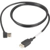 Black Box USB 2.0 Cable - Type A Male (Right Angle) to Type A Female, 4-ft. (1.2-m) - 4 ft USB Data Transfer Cable for Hub, Peripheral Device, Printer, Scanner, Storage Device - First End: 1 x USB 2.0 Type A - Male - Second End: 1 x USB 2.0 Type A - 