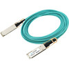 Axiom 100GBASE-AOC QSFP28 Active Optical Cable Aruba Compatible 7m - 22.97 ft Fiber Optic Network Cable for Router, Switch, Network Device - First End: 1 x QSFP28 Network - Male - Second End: 1 x QSFP28 Network - Male - 100 Gbit/s - Black