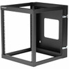 StarTech.com 4-Post 12U Hinged Wall-Mount Network Rack, 19" Open Frame Server Rack, Wall Mount Data Rack for IT Computer Equipment, TAA~ - 12U Open Frame Wall Mount Server Rack - Network rack with 19.8in mounting depth offers a hinged design for easy