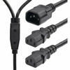 StarTech.com 6ft (1.8m) Power Cord Splitter, IEC 60320 C14 to 2x C13 AC Power Cable, 10A 250V, 18AWG, UL Listed Components - 6ft universal power cord Y splitter with IEC 60320 C14 to 2x C13 connectors; Rated to carry 250V at 10A; UL listed; 100% Copp