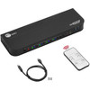 SIIG 4x1 DisplayPort 4K KVM USB 3.0 Switch with Remote Control - Allows you to control 4 DisplayPort 1.4 computers using one keyboard and mouse, DP 1.4/8K@30, HDMI 4K@60, USB 3.0 ports, 3.5mm Phone & Mic Jacks, Switch Button, Hotkeys, Remote Control