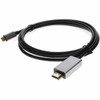 AddOn USB-C Male to HDMI (4K) Male Adapter with Aluminum Housing - 6 ft HDMI/USB-C A/V Cable for Audio/Video Device, MacBook, Notebook, PC, Monitor, Projector - First End: 24-pin USB 3.1 Type C - Male - Second End: 19-pin HDMI Type A Digital Audio/Vi