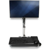 StarTech.com Wall Mount Workstation - Foldable Ergonomic Standing Desk - Height Adjustable 34" VESA Monitor Arm/Padded Keyboard/Mouse Tray - Ergonomic wall-mounted workstation - VESA monitor arm for up to 34in/19.8lb display - Foldable standing desk 